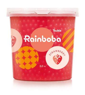 China Taiwan Supplier Premium Halal Round Strawberry Flavor Jumping Boba for sale