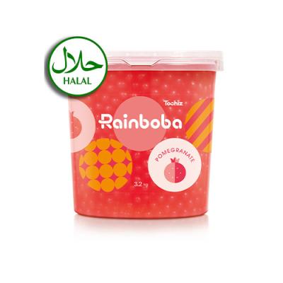 China Taiwan Supplier Premium Halal Round Pomegranate Flavor Jumping Boba for sale