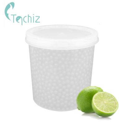 China JB13 Lemon Flavor Jumping Boba For Bubble Tea Round for sale