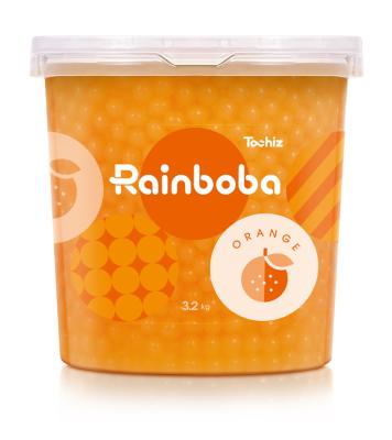 China Taiwan made popping boba orange flavor for bubble tea round for sale