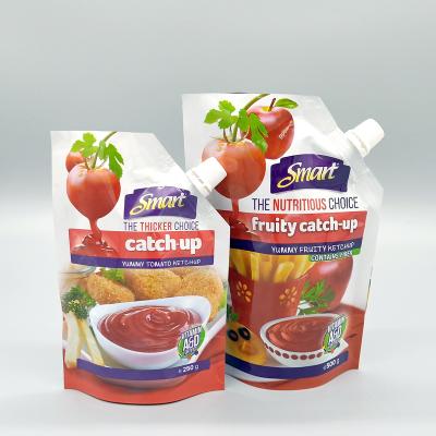 China Moisture Proof Standup Tomato Sauce Ketchup Hot Sauce Bags Packing Materials Food Stand Up Pouches for sale