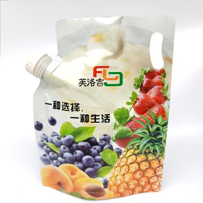 China Sports Moisture Proof Perforated Liquid Water Juce Holder Powder Whey Protein Milk Wine Standup Hole Pouch For Beverage Packaging Bag for sale