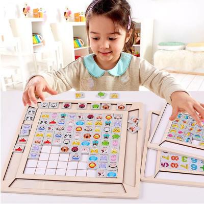 China Wholesale Custom Tiktok Toy Kids Educational Toys Wooden Jigsaw Sliding Puzzles Board Toys 2021 for sale