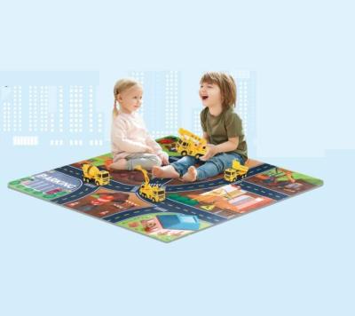 China Newest reversible baby learning playmat city traffic mat for kids play cars for sale