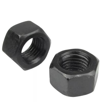 China Heavy industry extra large hex nuts made from high strength heat treated black alloy steel for sale