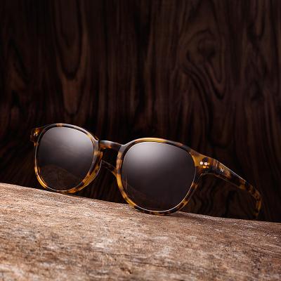 China Fashion Sunglasses 2022 High Quality Handmade Round Acetate Sunglasses AT8001 for sale