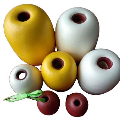 China Factory Price Marine Yellow PVC SF 100x65x12mm Fishing Float Buoys Fishing Bobbers for sale