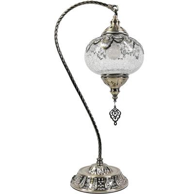 China Bar Mediterranean Turkish Glass Hotel Cafe Lamp Mosaic Indoor Crystal Table Lamp for sale