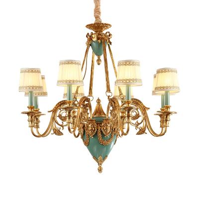 China Creative Villa Lobby European French Speaking Carved Chandelier Hotel Luxury Art Chandelier for sale