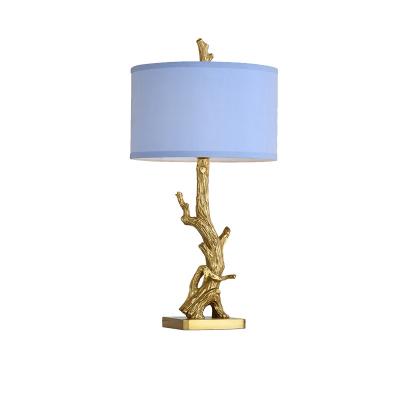 China European French luxury decoration living room headboard light bedroom lamp copper creative table lamps for sale