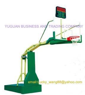 China hot sale electrical hydraulic basketball stand FIBA certification -indoor type for sale