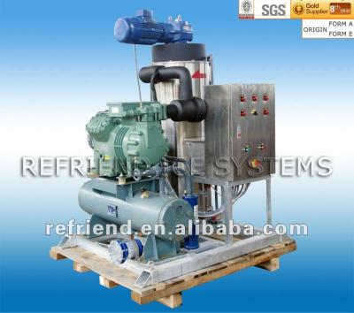 China Seawater Water Cooled Ice Machine For Fish Preservation 10T Mud for sale