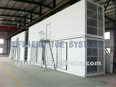 China 40ft container fish processing plant with blast freezer and 40ft cold storage for sale