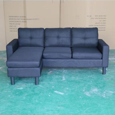 China Foldable Modern L shape 3 seater fabric padded seat fabric sofa bed muebles sofa sleeper bed for living room for sale