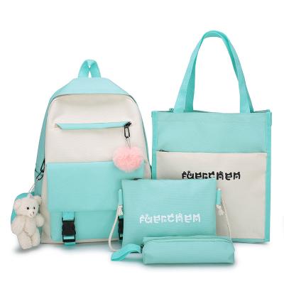 China Other Korean INS bag Harajuku ulzzang backpack female high school students Mori four-piece backpack tide for sale