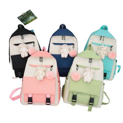 China The Other Piece Backpack For Korean Girls High School Backpack Cute High Capacity Canvas Schoolbag For Middle School Students for sale