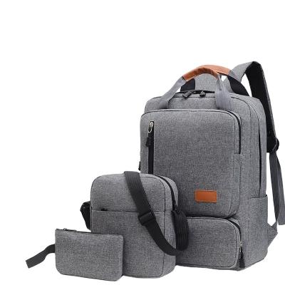 China 3 pcs set 3pcs set new large capacity 17 inch laptop backpacks 2021 multi function laptop backpack fashion business leisure for school for sale