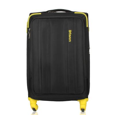 China Factory wholesale OEM polyester travel luggage nylon unisex bag 4 pieces spinner suitcase set luggage trolley for sale