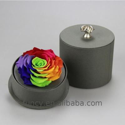 China Best valentines day gift hat box with preserved natural roses 10*10.5 for sale