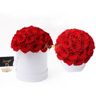 China Indoor Preserved Preserved Roses Valentine Rose Box Rose Flower Box Christmas Valentine's Day Home Wholesale Wedding Decor Decorations Forever for sale