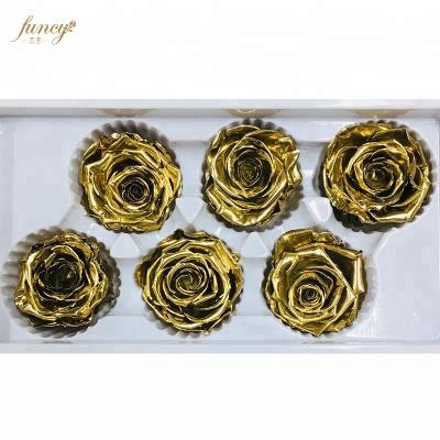 China New Home Flower Rose Gold Framed Wall Art Coffee Table Decor Flower Decorations.Gifts for sale