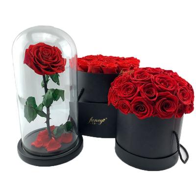 China Hot Selling High Quality Wedding Gift Rose Box Preserved Forever Eternal Roses Wedding Gift for sale