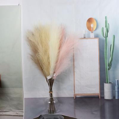 China Home Decoration Faux Fluffy Thick Artificial Pampas Grass For Wedding Home Decoration for sale