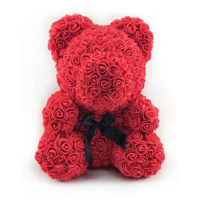 China Foam Rose Factory Supply 2021 Valentine's Day Hot Selling Teddy Rose Bear Gift for sale