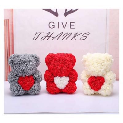 China Rose Bear Valentine Day Teddy Bear Rose Bear Gift Box Teddy Plush Birthday Return Gifts for sale