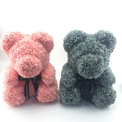 China Perfect Durable Gift Items Valentine Christmas Day Gift Set Preserved Moss Rose Bear Teddy Rose Bear Valentine Gift For her for sale