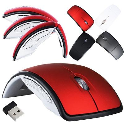 China Wireless Folding Foldable Laptop 1000dpi Finger Arc 2.4G Wireless Mouse USB Receivers Gaming Computer Accessory for sale