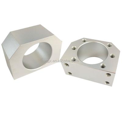 China Alloy Or 45# Steel Ball Screw Nut Bracket Ball Nut Housing Bracket Mount For SFU1604 1605 1610 for sale