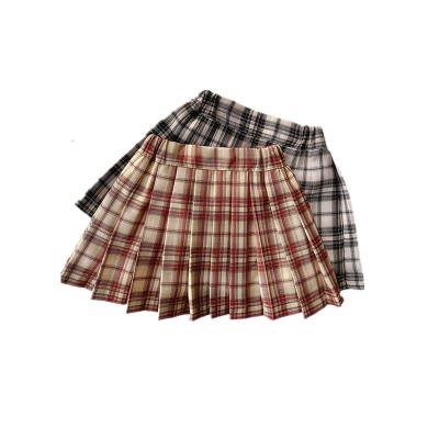 China 6M-8Y Toddler Babies Plaid Skirt Summer Boutique Breathable Clothing Folds Kids Skirts for sale