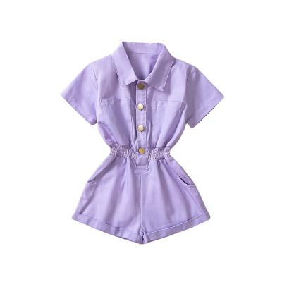 China Other Overall Babies Clothing Metal Retro Posh Button Overalls Summer Boutique Clothing for sale