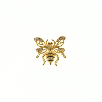 China Funny Gold Insect Series Brooches Crystal Rhinestone Pin Brooch Jewelry Funny Gifts For Girl for sale