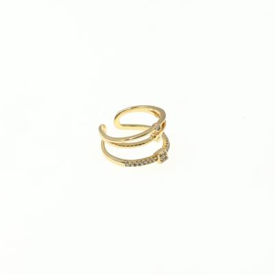 China Wholesale Vintage Crystal Rhinestone Finger Rings Female Finger Ring Jewelry Gold Color Vintage Jewelry for sale