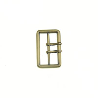 China Metal Handbag Accessories Double Needles Zinc Alloy Antique Bronze Plated Buckles for sale