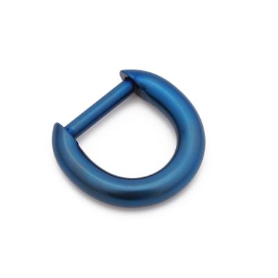 China Fashion Leather Bag Hardware Accessories High Quality PVD Blue Plated D Rings for sale