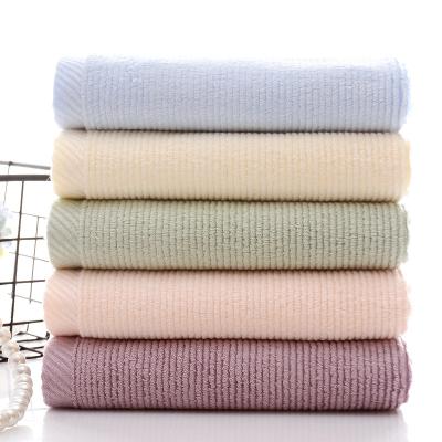 China Beach Towel Logo Customized Plain Colors Bamboo Disposable Soft Fiber Bath Towels for sale