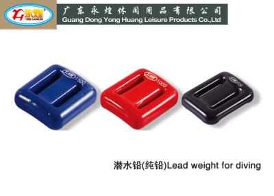 China Blue Red Black 0.5KG small lead weights for scuba diving OEM for sale