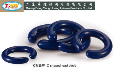 China C shaped diving lead weights with die casting pvc coated with SGS for sale