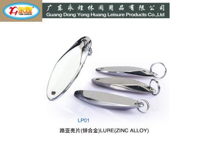 China 10-15-20-25G Plating Oval type Fishing Lure with zinc alloy die casting for sale