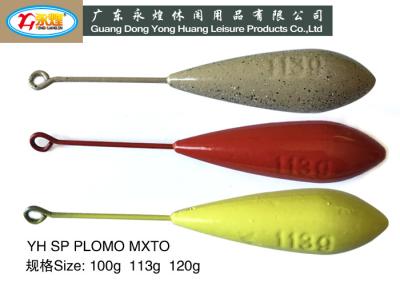 China spray plastic red yellow sand colour die casting fishing sinker YHSPPLOMOMIXTO for sale