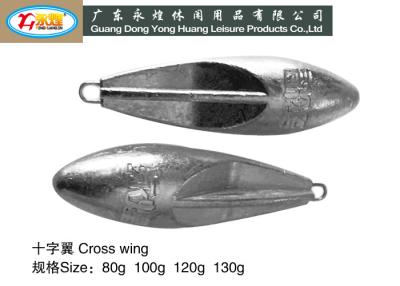 China 2017cross wing fishing lead weight with loop for sale