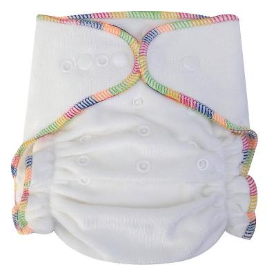 China Reusable Plain Weave Organic Bamboo Cotton Fitted Cloth Diaper for sale