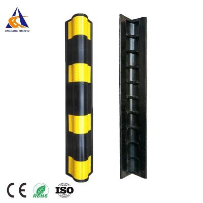 China 800mm round shape rubbber industrial wall parking garage reflective underground wall guard corner protector for sale