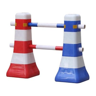 China PE 80cm PE Municipal Construction Traffic Control Pedestrian Car Diversion Road Warning Barrier for sale