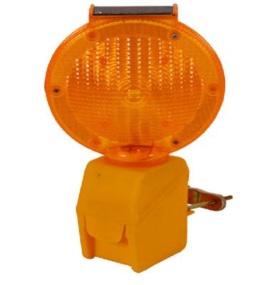 China Picosecond lens and pp base battery cheap single solar flashing warning lamp for sale