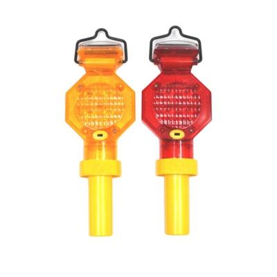 China PC Lens and PP Base Solar Traffic Lamp CE Solar Warning Road Safety Led Barricade Warning Lamp Flashing Light Flashing Light for sale