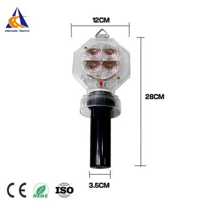 China PC CRT Light Blinker Flashing Light With Handle Traffic Safety Led Road Warning Cone Barricade Strobe Top Lamp for sale